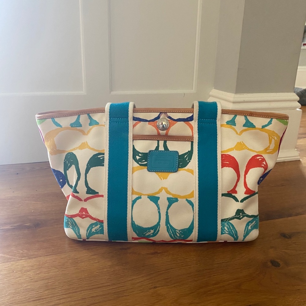 Coach Double Handle Zip Tote - Multicolor
